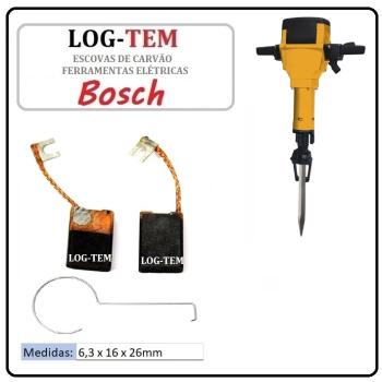 JOGO DE ESCOVA DE CARVÃO - MARTELO BOSCH - 1617014111 - 11304.0 - USH 27 - ORIGINAL