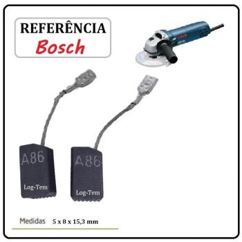 J-1-2 / JOGO DE ESCOVA DE CARVÃO - ESMERILHADEIRA BOSCH - 1607014145 - 1375 - GWS 6-115  - ORIGINAL