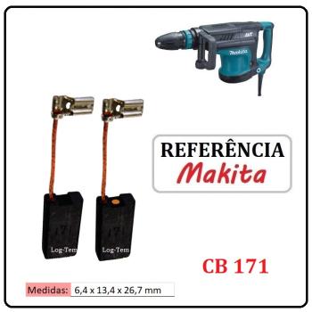 JOGO DE ESCOVA DE CARVÃO - MARTELO MAKITA - 194990-8 - CB 171 - HM 1213 C