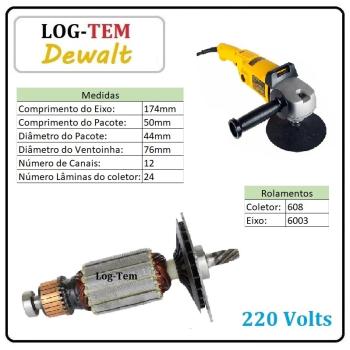 K-5-1-5 / 448519-08 - INDUZIDO / ROTOR / MOTOR - POLITRIZ DEWALT  220 V - DW 849 - POS.1 - ORIGINAL