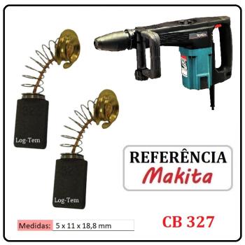 JOGO DE ESCOVA DE CARVÃO - MARTELO MAKITA - 195003-8 - CB 327 - HM 1100 C