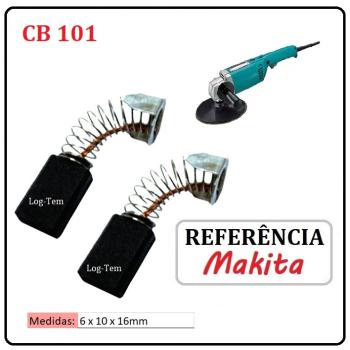 JOGO DE ESCOVA DE CARVÃO - POLITRIZ MAKITA - 643-100 - CB 101 - 9207 B