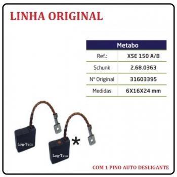 XSE 150 A/B - ESCOVA DE CARVÃO METABO - W 23-180 - C/ 1 PINO