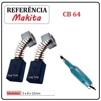 JOGO DE ESCOVA DE CARVÃO - RETIFICA MAKITA - 194969-9 - CB 64 - 906 K