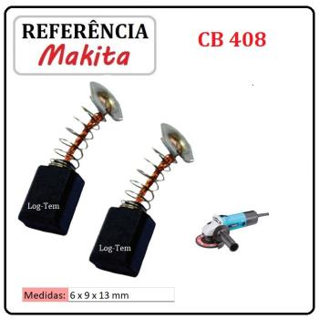 JOGO DE ESCOVA DE CARVÃO - ESMERILHADEIRA MAKITA - 195008-8 - CB 408 - 9524 NB