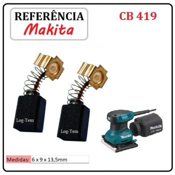 JOGO DE ESCOVA DE CARVÃO - LIXADEIRA ORBITAL MAKITA - 195015-1 - CB 419 - BO 4556 K