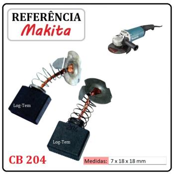 JOGO DE ESCOVA DE CARVÃO - ESMERILHADEIRA MAKITA - 194992-4 - CB 204 - 9049