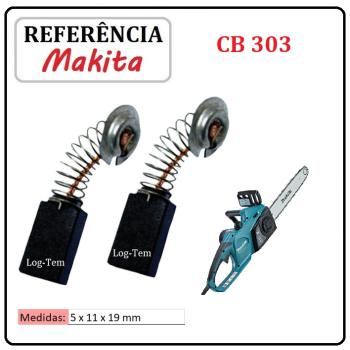 JOGO DE ESCOVA DE CARVÃO - MOTOSERRA MAKITA -  194996-6 - CB 303 - UC 3500