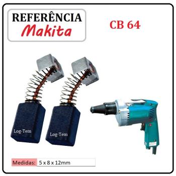 JOGO DE ESCOVA DE CARVÃO - PARAFUSADEIRA MAKITA - 194969-9 - CB 64 - 6802 BV