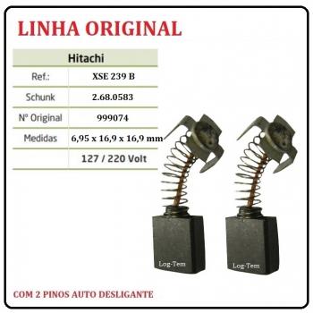 XSE 239 B - ESCOVA DE CARVÃO HITACHI - HR 60 MR - C/ 2 PINOS PINOS AUTO DESLIGANTE