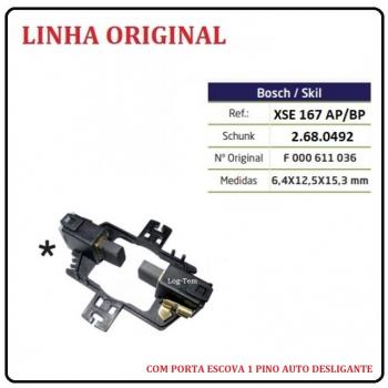 XSE 167 AP/BP - ESCOVA DE CARVÃO BOSCH - 1548 - C/ PORTA ESCOVA - C/ 1 PINO