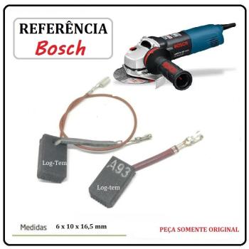 K5-508 / JOGO DE ESCOVA DE CARVÃO - ESMERILHADEIRA BOSCH - 1607014148 - 1385 - GWS 14-125 CE - ORIGINAL