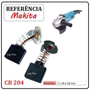 JOGO DE ESCOVA DE CARVÃO - LIXADEIRA MAKITA - 194992-4 - CB 204 - MGA 700