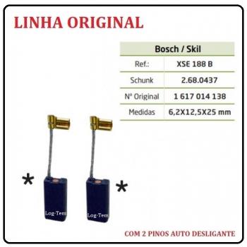 XSE 188 B - ESCOVA DE CARVÃO BOSCH - 11388 - C/ 2 PINOS