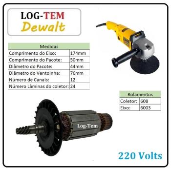 P4-101 / 448519-08 - INDUZIDO / ROTOR / MOTOR - POLITRIZ DEWALT 220 V - DW 849 - POS.1 - ORIGINAL