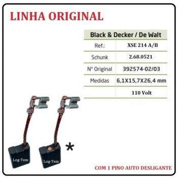 XSE 214 A/B - ESCOVA DE CARVÃO DEWALT - D28474 - C/ 1 PINO