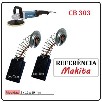 JOGO DE ESCOVA DE CARVÃO - POLITRIZ MAKITA -  194996-6 - CB 303 - 9227 C