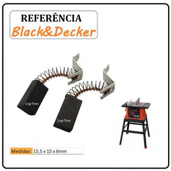 S2-49 / JOGO DE ESCOVA DE CARVÃO  - SERRA DE BANCADA BLACK & DECKER - 90512443 - BT 1800 - ORIGINAL