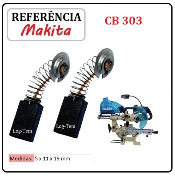 JOGO DE ESCOVA DE CARVÃO - SERRA ESQUADRILHA MAKITA - 194996-6 - CB 303 - LS 0716 FL