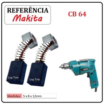 JOGO DE ESCOVA DE CARVÃO - FURADEIRA MAKITA - 194969-9 - CB 64 - 6510 H