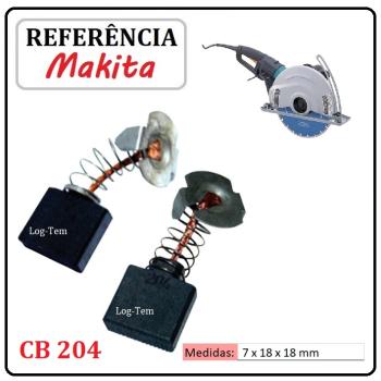 JOGO DE ESCOVA DE CARVÃO - CORTADORA ANGULAR MAKITA - 194992-4 - CB 204 - 4112 HS