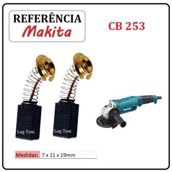 JOGO DE ESCOVA DE CARVÃO - ESMERILHADEIRA MAKITA - 194994-0 - CB 253 - GA 5020 C