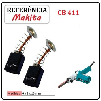 JOGO DE ESCOVA DE CARVÃO - LIXADEIRA DE CINTA MAKITA -  195010-1 - CB 411 - 9032