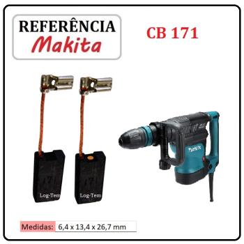 JOGO DE ESCOVA DE CARVÃO - MARTELO MAKITA - 194990-8 - CB 171 - HM 1111 C
