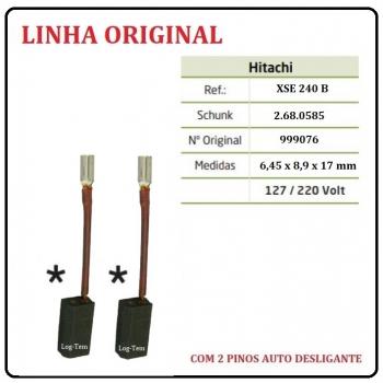 XSE 240 B - ESCOVA DE CARVÃO HITACHI - G 12 SE 2 - C/ 2 PINOS PINOS AUTO DESLIGANTE