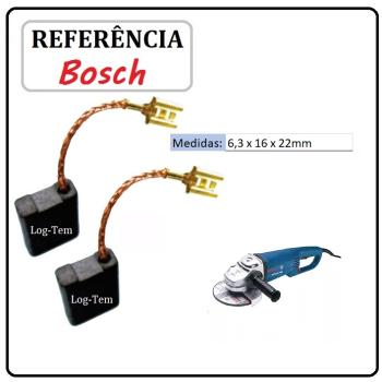 JOGO DE ESCOVA DE CARVÃO - ESMERILHADEIRA BOSCH - 1607014171 - 1756 - GWS 25-230