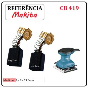 JOGO DE ESCOVA DE CARVÃO - LIXADEIRA ORBITAL MAKITA - 195015-1 - CB 419 - MBO 451