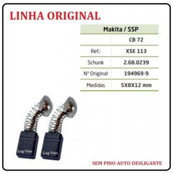 P4-3-1 / XSE 113 - ESCOVA DE CARVÃO MAKITA - CB 72