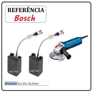 JOGO DE ESCOVA DE CARVÃO - COMBI REBARBADORA BOSCH - 1607000V53 - 1G92 - GWS 11-125