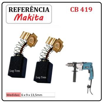JOGO DE ESCOVA DE CARVÃO - FURADEIRA MAKITA - 195015-1 - CB 419 - HP 2070