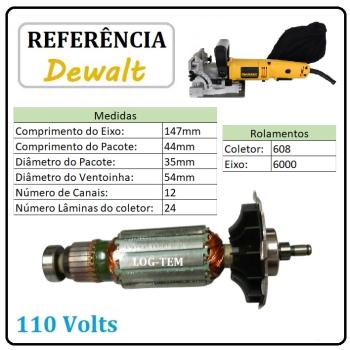 O4-2-13 / 150320-00 - INDUZIDO / ROTOR / MOTOR - ENTALHADEIRA  ELETRICA DEWALT 110 V - DW 682 K - POS.1 - ORIGINAL