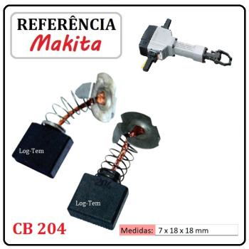 JOGO DE ESCOVA DE CARVÃO - MARTELO MAKITA - 194992-4 - CB 204 - HM 1800