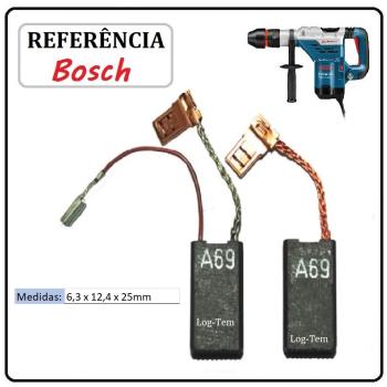 JOGO DE ESCOVA DE CARVÃO - MARTELO BOSCH - 1617014144 - 11241 - GBH 5-40 DE - ORIGINAL