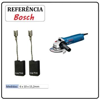 JOGO DE ESCOVA  DE CARVÃO -  ESMERILHADEIRA BOSCH - 1607014176 - 1702 - GWS 1000