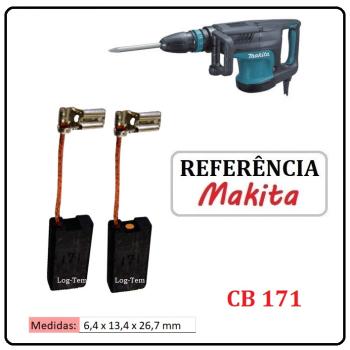 JOGO DE ESCOVA DE CARVÃO - MARTELO MAKITA - 194990-8 - CB 171 - HM 1203 C