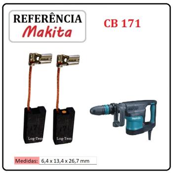 JOGO DE ESCOVA DE CARVÃO - MARTELO MAKITA - 194990-8 - CB 171 - HM 1101 C