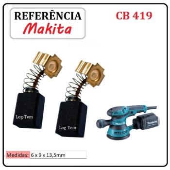 JOGO DE ESCOVA DE CARVÃO - LIXADEIRA ORBITAL MAKITA - 195015-1 - CB 419 - BO 5041