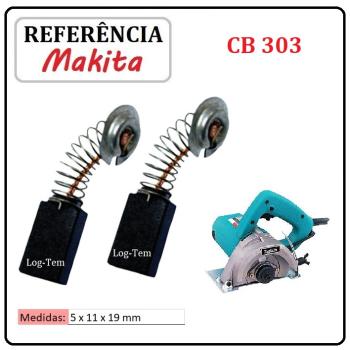 JOGO DE ESCOVA DE CARVÃO - SERRA MARMORE MAKITA -  194996-6 - CB 303 - MCC 400