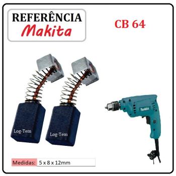JOGO DE ESCOVA DE CARVÃO - FURADEIRA MAKITA - 194969-9 - CB 64 - MDP 302