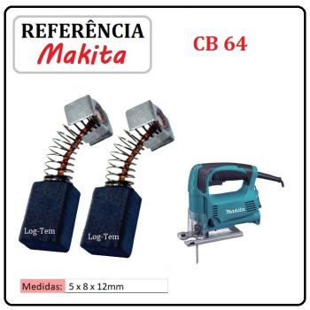 JOGO DE ESCOVA DE CARVÃO - SERRA TICO-TICO MAKITA - 194969-9 - CB 64 - 4329