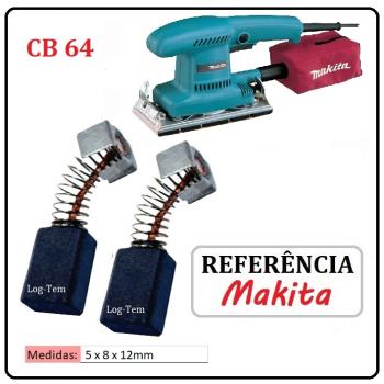 JOGO DE ESCOVA DE CARVÃO - LIXADEIRA ORBITAL MAKITA - 194969-9 - CB 64 - BO 3700
