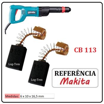 JOGO DE ESCOVA DE CARVÃO - MARTELETE MAKITA - 191904-8 - CB 113 - HK 0500