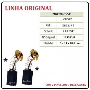 XSE 219 B - ESCOVA DE CARVÃO MAKITA - CB 327 - C/ 2 PINOS