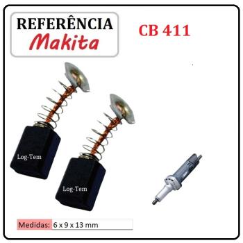 JOGO DE ESCOVA DE CARVÃO - RETIFICA MAKITA SSP -  195010-1 - CB 411 - MGD 101