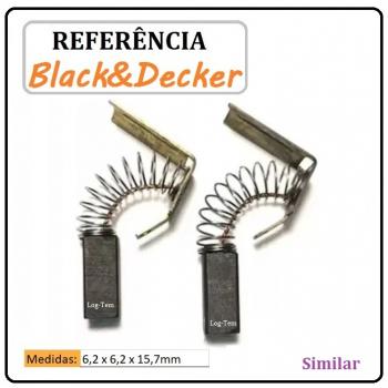 LC 43 - JOGO DE ESCOVA - FURADEIRA BLACK & DECKER - SIMILAR