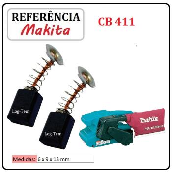 JOGO DE ESCOVA DE CARVÃO - LIXADEIRA DE CINTA MAKITA -  195010-1 - CB 411 - 9910